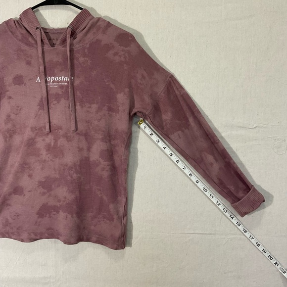 AEROPOSTALE Women’s sweater; medium , hooded, Rose colour.EXCELLENT CONDITION - Picture 10 of 11